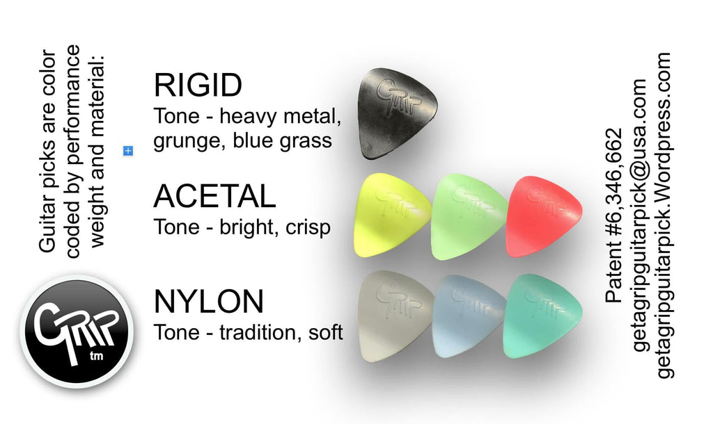 Grip Guitar Picks Acetal Medium 3-Pack